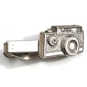 Mercury Industries tie clip Argus Autronic Camera silvertone vintage photography